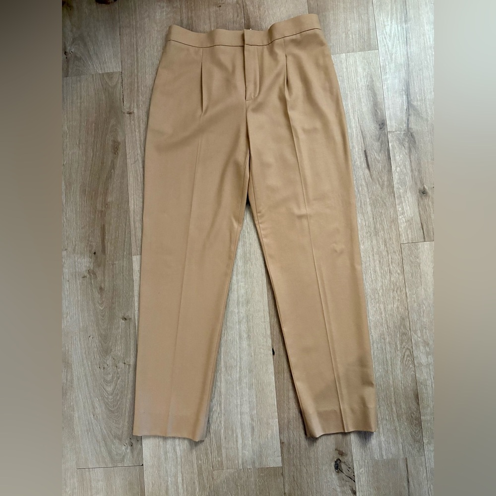 NWT Women’s Cholé Beige Slim Lightweight Wool Trousers - Size 36/4